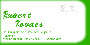 rupert kovacs business card