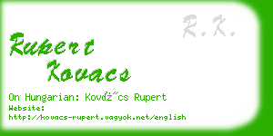 rupert kovacs business card